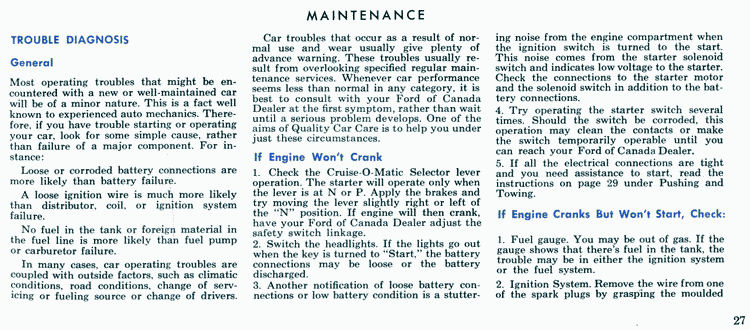 1965 Ford Owners Manual Page 34